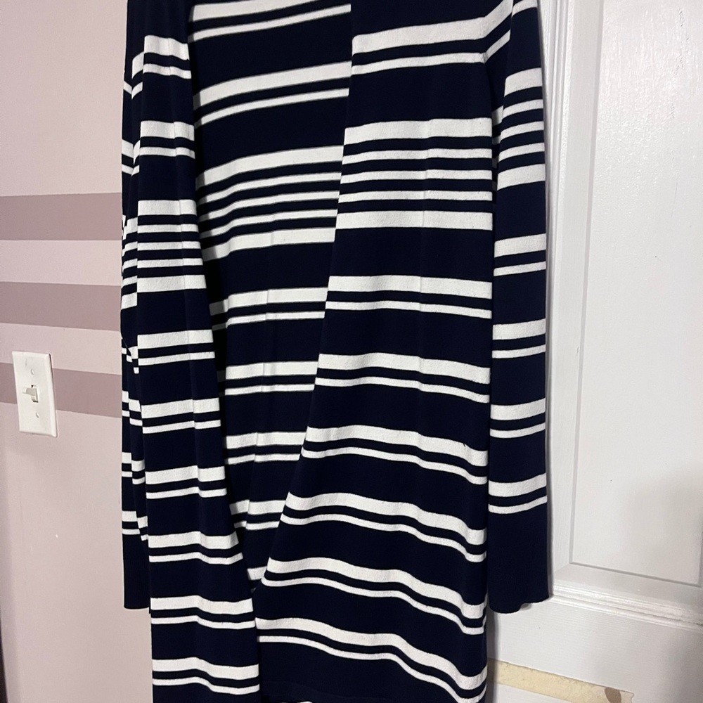Cyrus Navy and White Striped Sweater